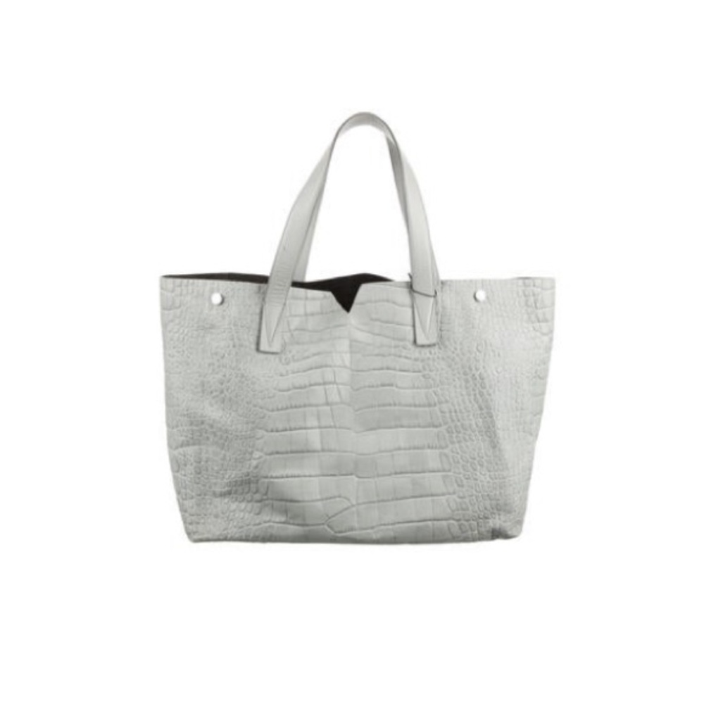 Vince. Croc Embossed Leather Tote